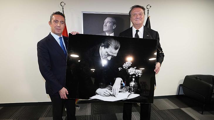 Fenerbahçe Başkanı Ali Koç’tan Beşiktaş Başkanı Hasan Arat’a ziyaret