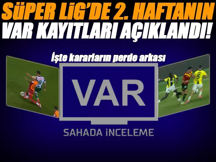 TFF VAR kayıtlarını açıkladı